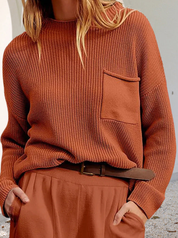 Drune | Bequemer, entspannter Strickpullover mit Taschen
