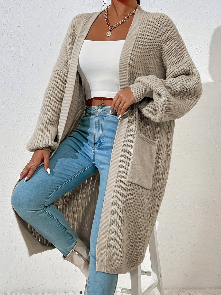 Drune | Strick Cardigan - Offener Schnitt, Lang & Bequem für Alltag & Freizeit