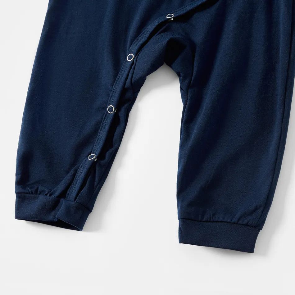 Drune | Fröhliche blaue Weihnachts-Pyjama-Set mit Weihnachtsferien-Zitaten