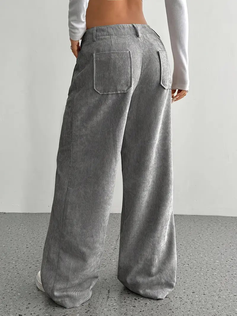 Drune | Cordhose Mit Weitem Bein Für Frauen