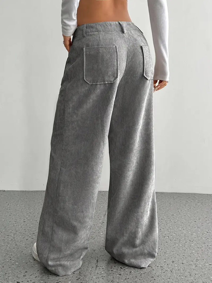 Drune | Cordhose Mit Weitem Bein Für Frauen
