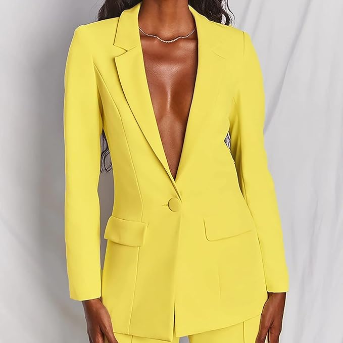 Drune Damenanzug – Stilvoller Zweiteiler mit Blazer & langer Hose, Eleganter Hosenanzug für Business, Abend & Events