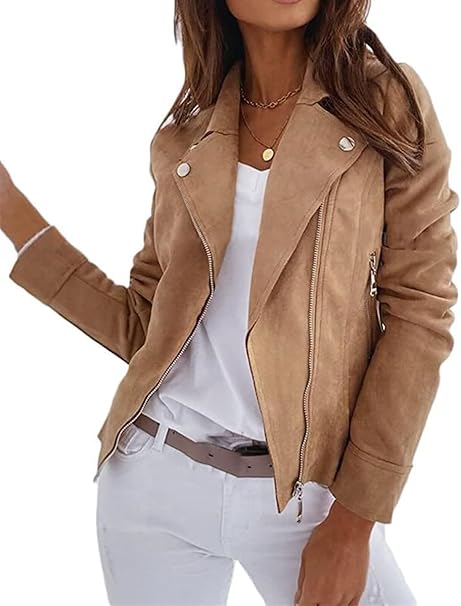Drune Wildleder Jacke | Elegante Jacke in Suede-optik für Damen