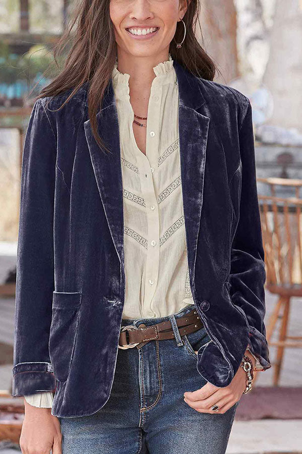 Drune | Samt Cropped Top kleine Blazer