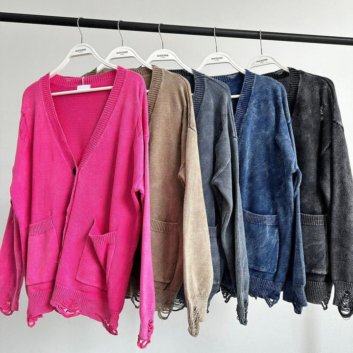 Drune | Ausgewaschene Strickjacke für Damen