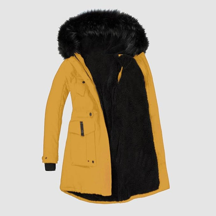 Drune | Parka mit Schwarzem Kunstpelzbesatz für Damen