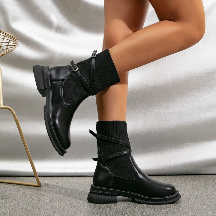 Drune | Leder Stiefeletten mit Absatz für Damen - Ideal für den Alltag