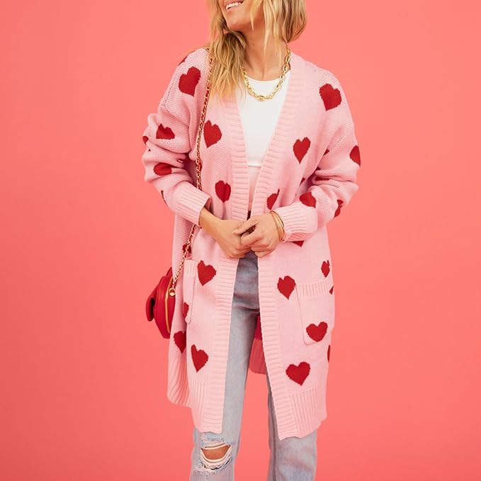 Drune | Süßer Cardigan mit Herzmuster