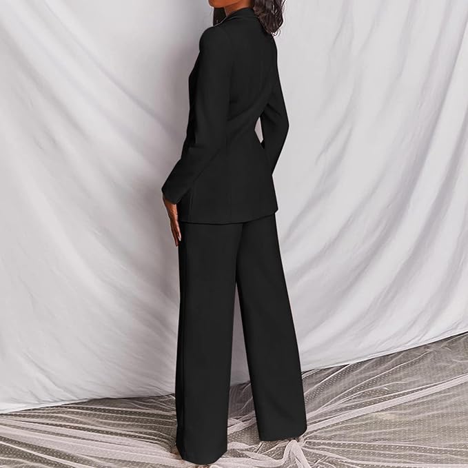 Drune Damenanzug – Stilvoller Zweiteiler mit Blazer & langer Hose, Eleganter Hosenanzug für Business, Abend & Events