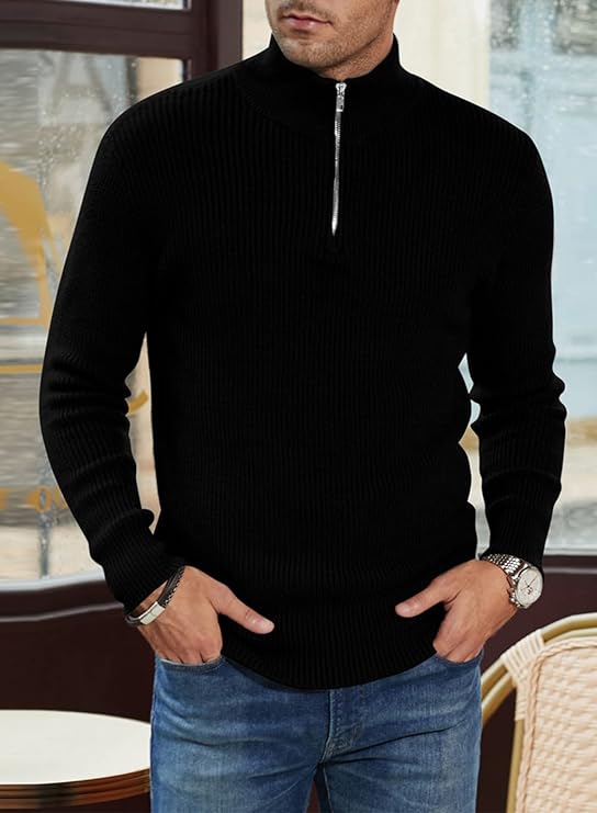 Drune | Stylischer Zipper Pullover für Herren (italienisches Design)
