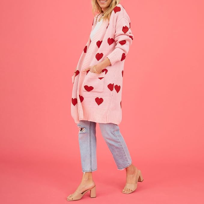 Drune | Süßer Cardigan mit Herzmuster