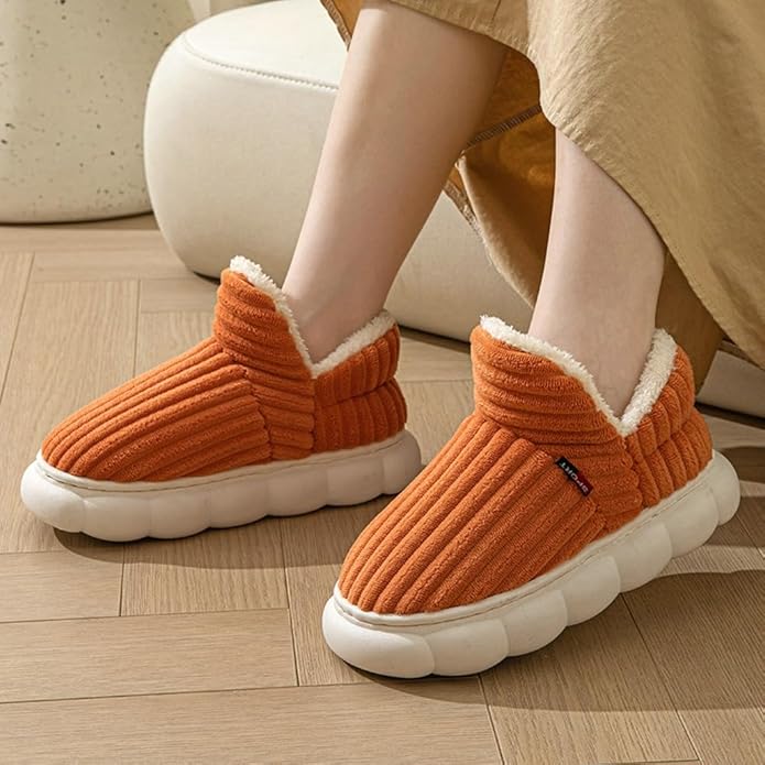 Drune | Plüschschuhe Damen - weiche komfortable Hausschuhe für zu Hause