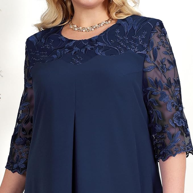 Drune Klassische Sommerkleider: Plus-Size Eleganz für Damen