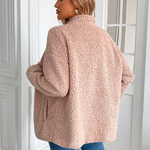 Drune | Lässige Winter Zip-Up Fuzzy Jacke für Damen