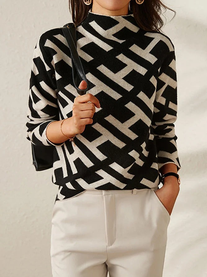 Drune | Geometrischer Pullover
