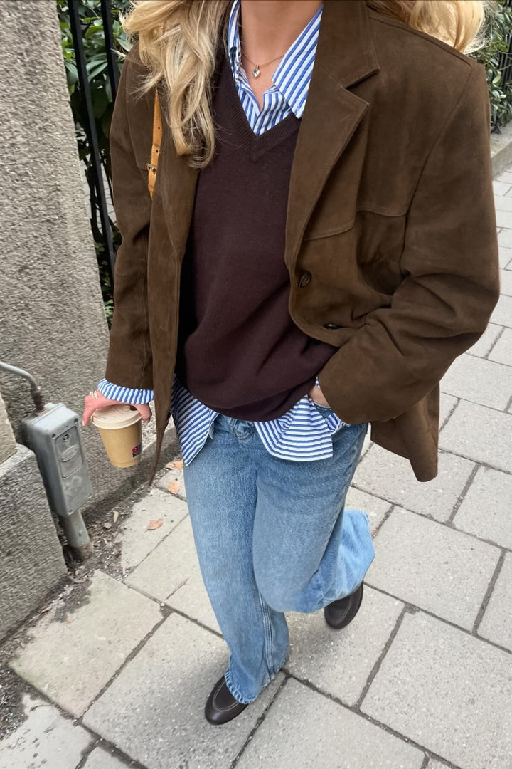 Drune | Wildlederkragenjacke
