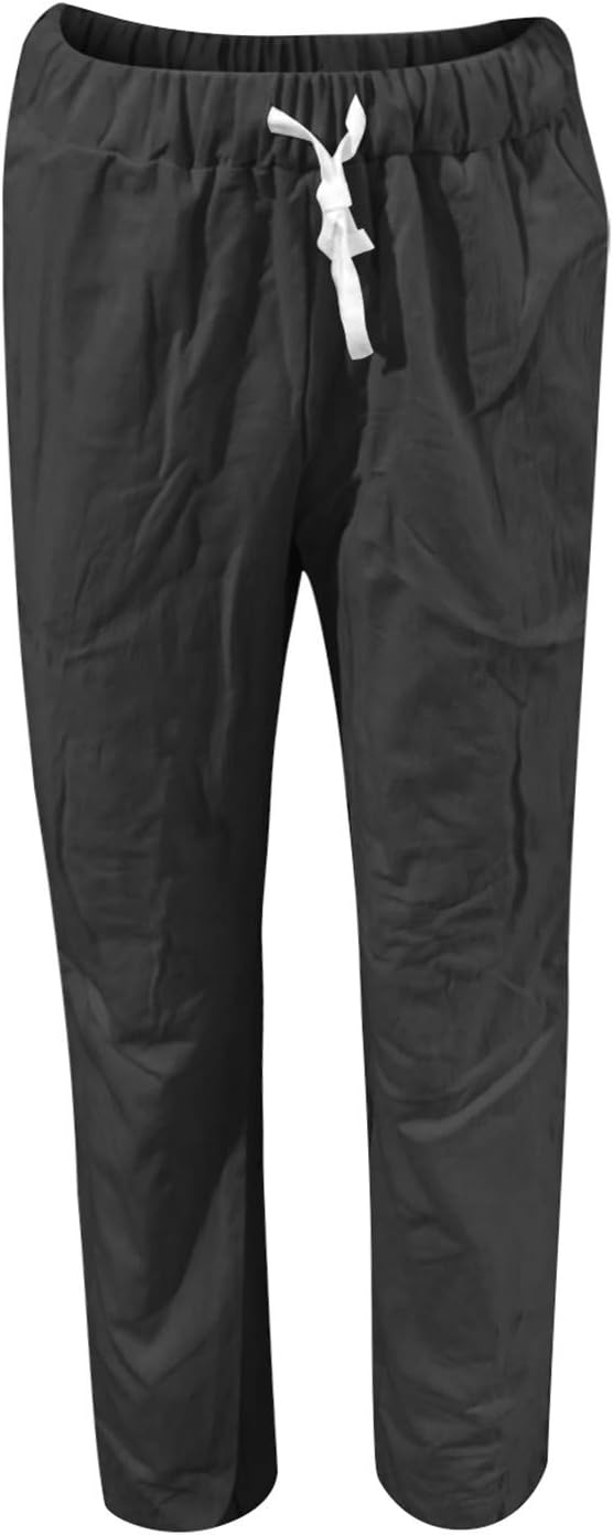 Damen Leichte Sommerhose mit verstellbarem Bund und seitlichen Taschen Drune