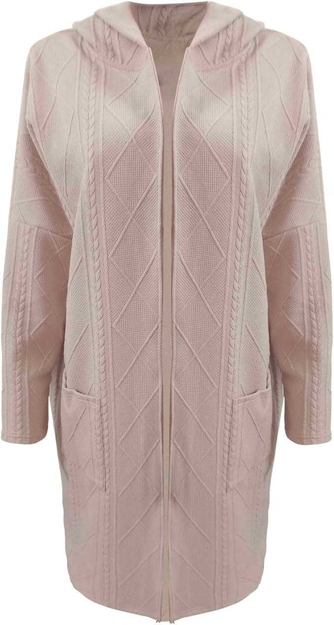 Drune - Lange Strickjacke mit Kapuze