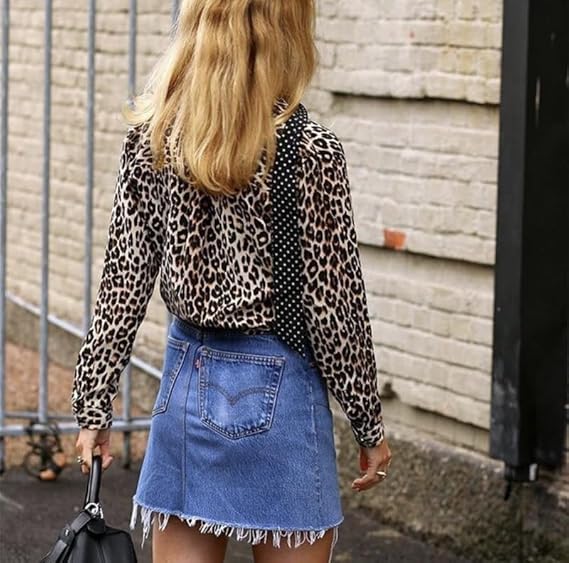 Drune | Trendige Bluse Im Leo-Muster