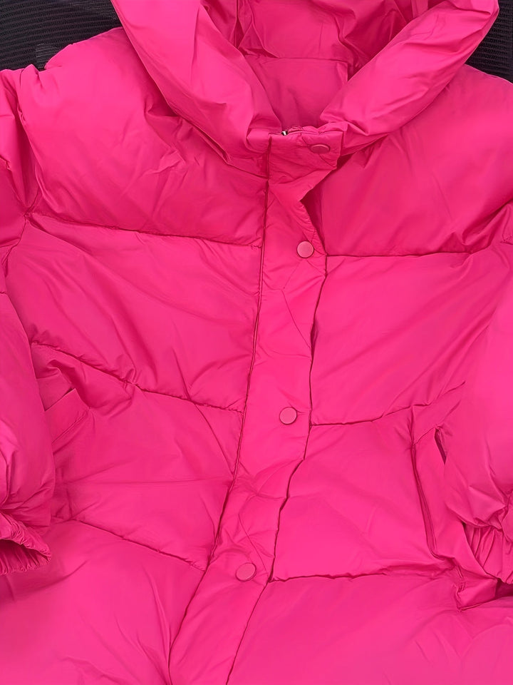 Drune | kurze warme Pufferjacke mit Kapuze für Damen - Perfekt für Outdoor-Aktivitäten