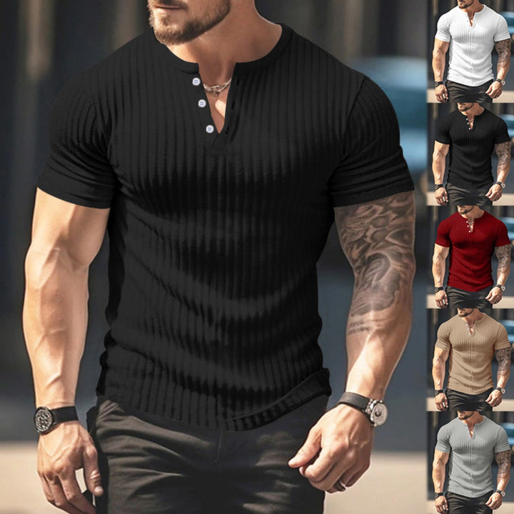 Drune | Einfarbig Lässig gestricktes T-Shirt