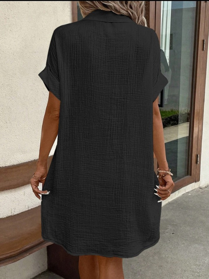 Drune | Schick Casual Stil Leinenkleid