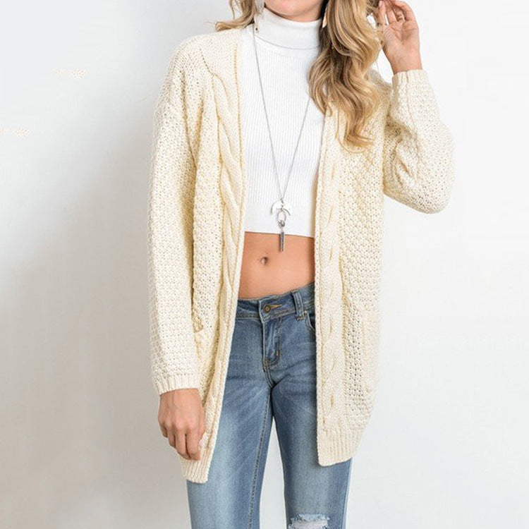 Damen Grobstrick-Cardigan mit praktischen Taschen und lässigem Schnitt Drune