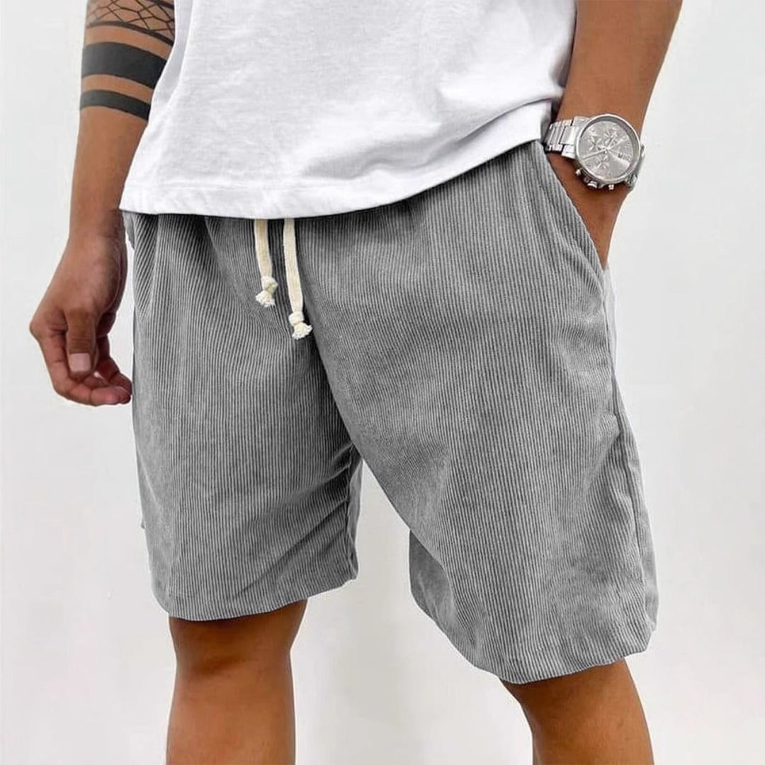 Drune | Herren Casual Kordelzug Cord Shorts