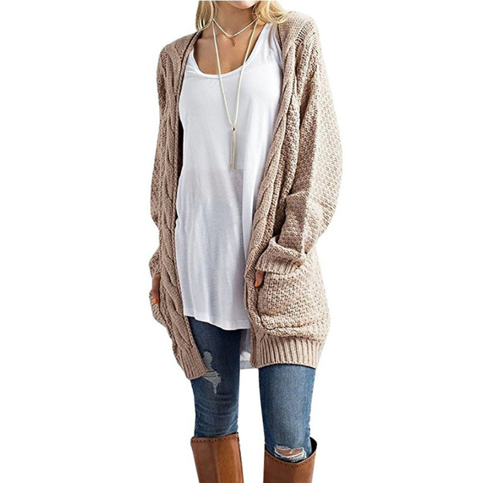 Damen Grobstrick-Cardigan mit praktischen Taschen und lässigem Schnitt Drune