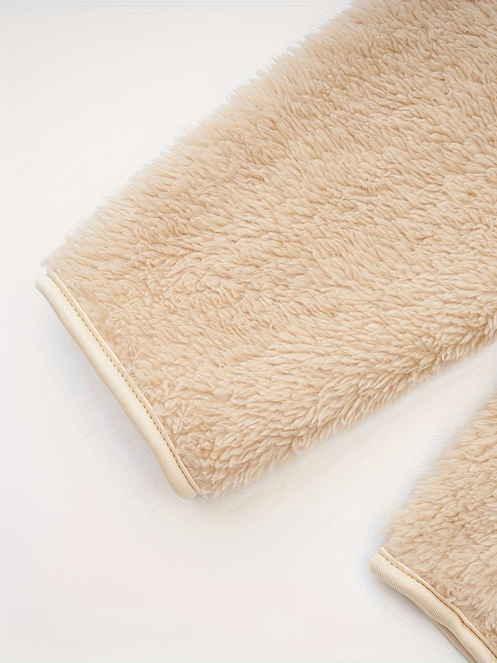 Drune | Leichtgewicht Teddyjacke mit Kapuze Polyester Warm und Bequem