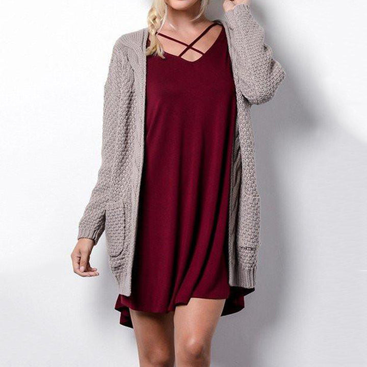 Damen Grobstrick-Cardigan mit praktischen Taschen und lässigem Schnitt Drune