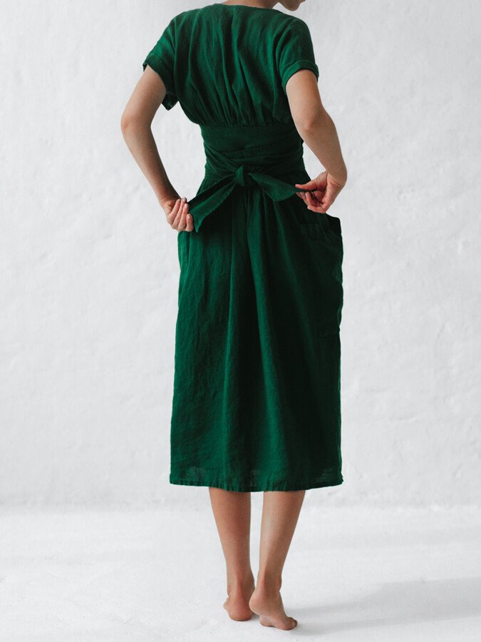 Drune | Fließendes Leinenkleid