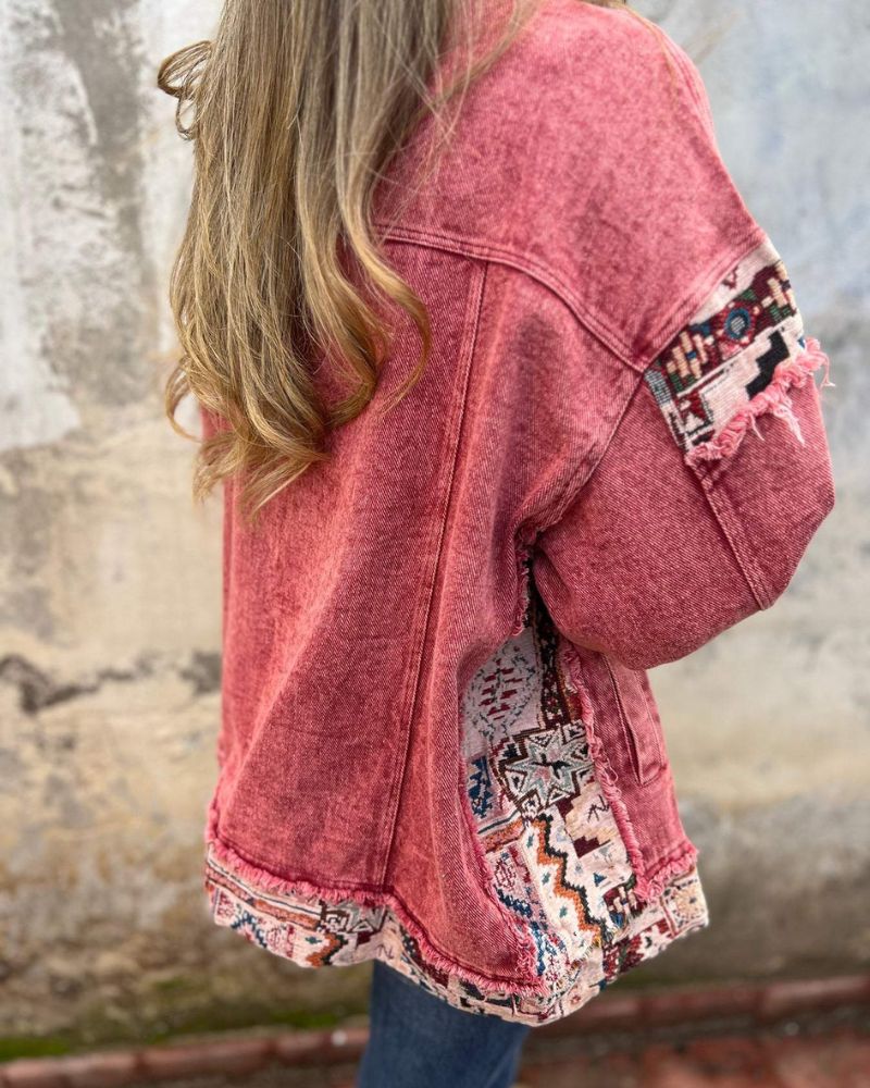 Drune | Denim Patchwork Casual Jacke