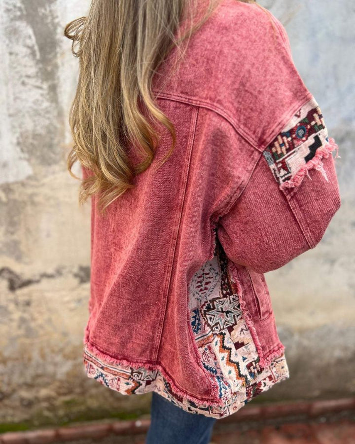 Drune | Denim Patchwork Casual Jacke