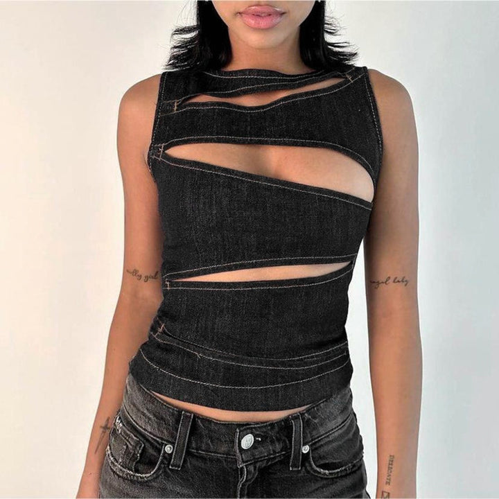 Drune | Top aus Jeansweste