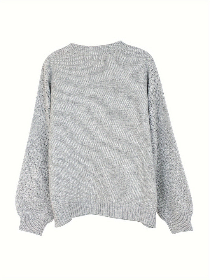 Drune | Strickpullover mit Strukturärmeln Acryl Warm und Bequem