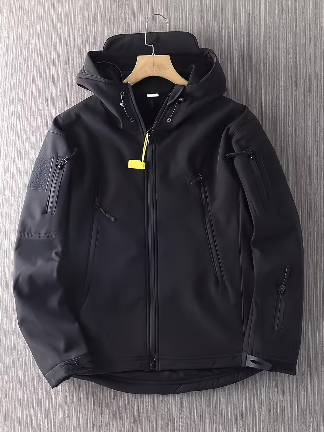 Drune | Softshell Jacke - Winddichte Tactical Outdoor Jacke mit Kapuze & Reißverschlusstaschen