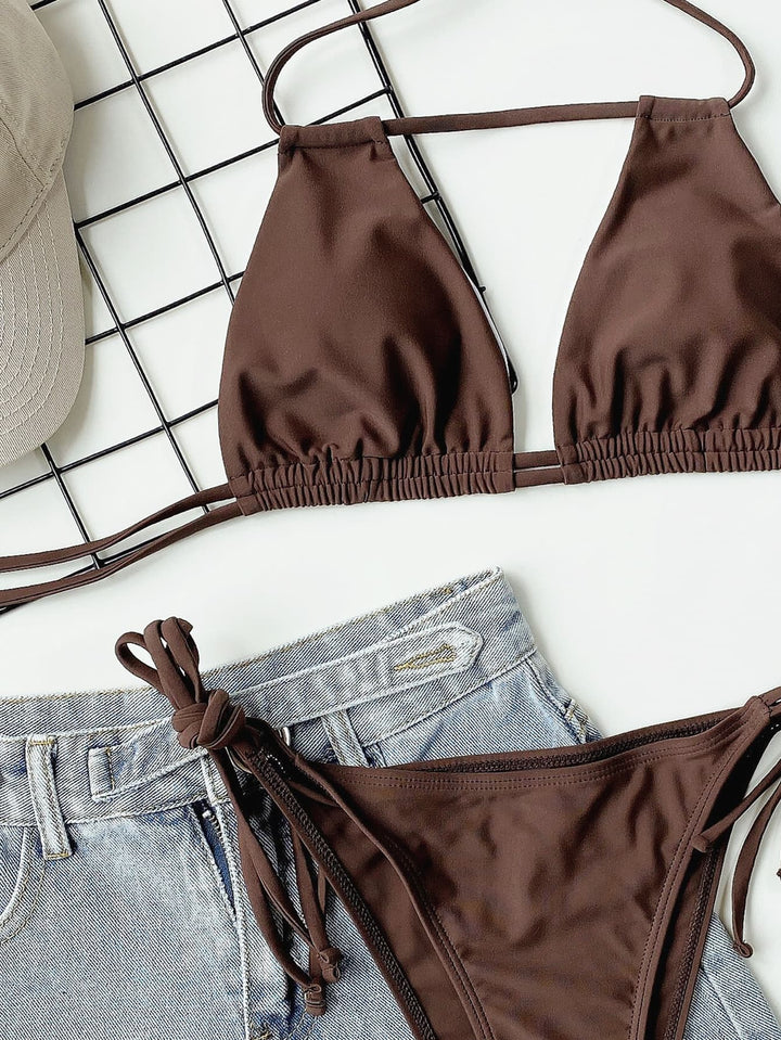 Drune | Strapless Ruched Bikini Set