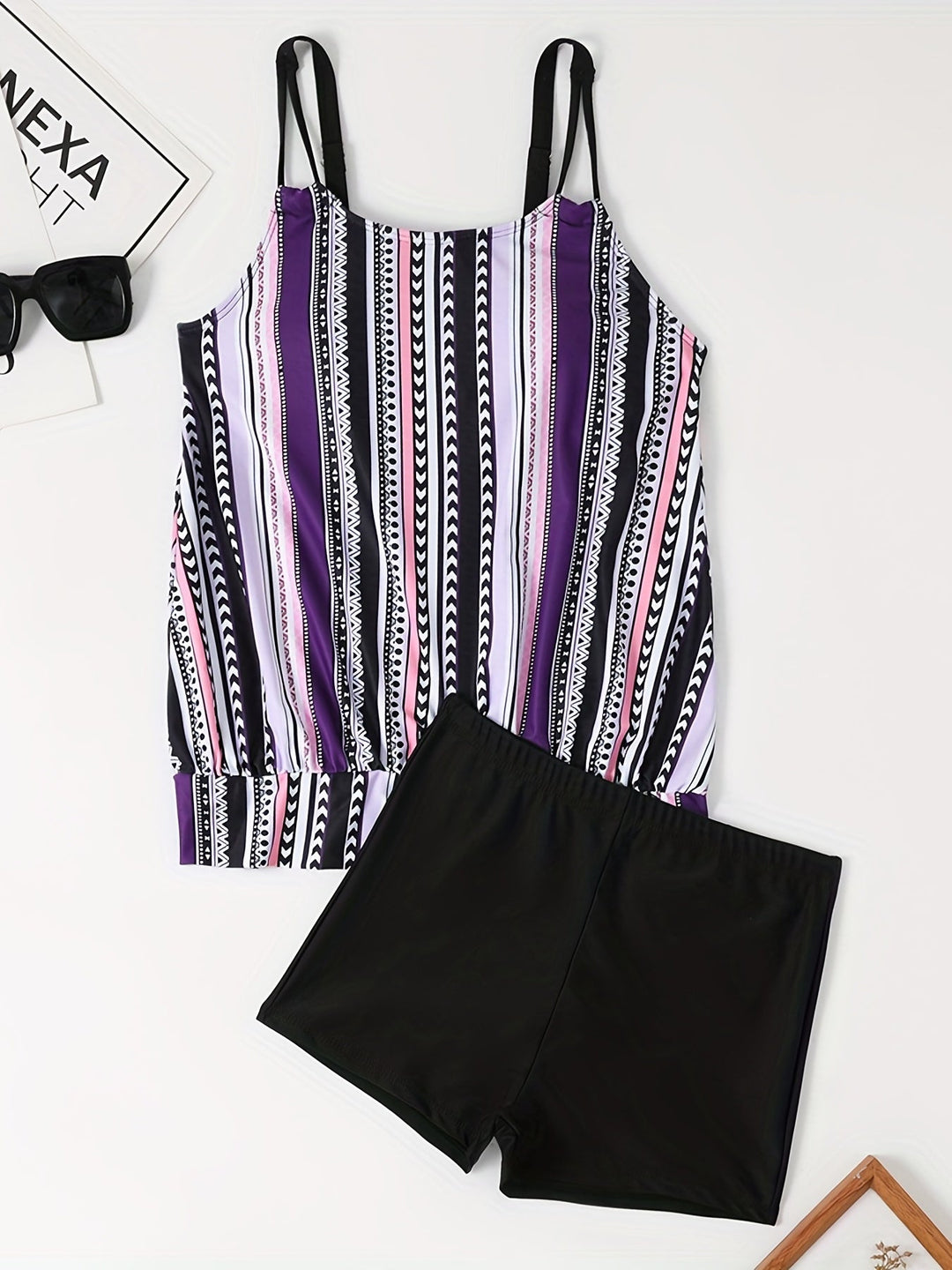 Drune | Tankini-Set mit Streifen und Punkten