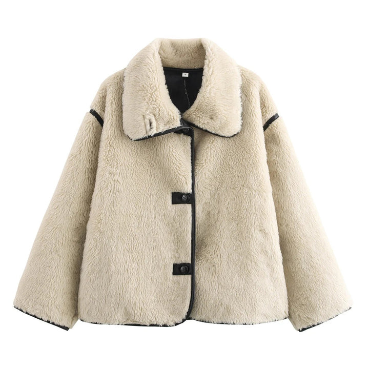 Drune | Cozy teddy jacket with classic collar