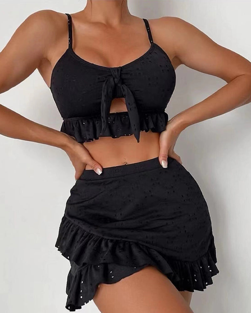 Drune | Dreiteiliges Bikini-Set mit Kleid