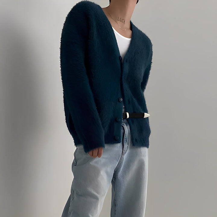Drune | Lässiger, Lässiger Strickcardigan aus Wolle für Herren