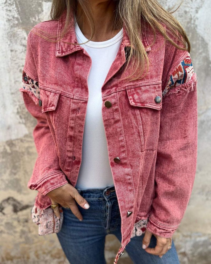 Drune | Denim Patchwork Casual Jacke