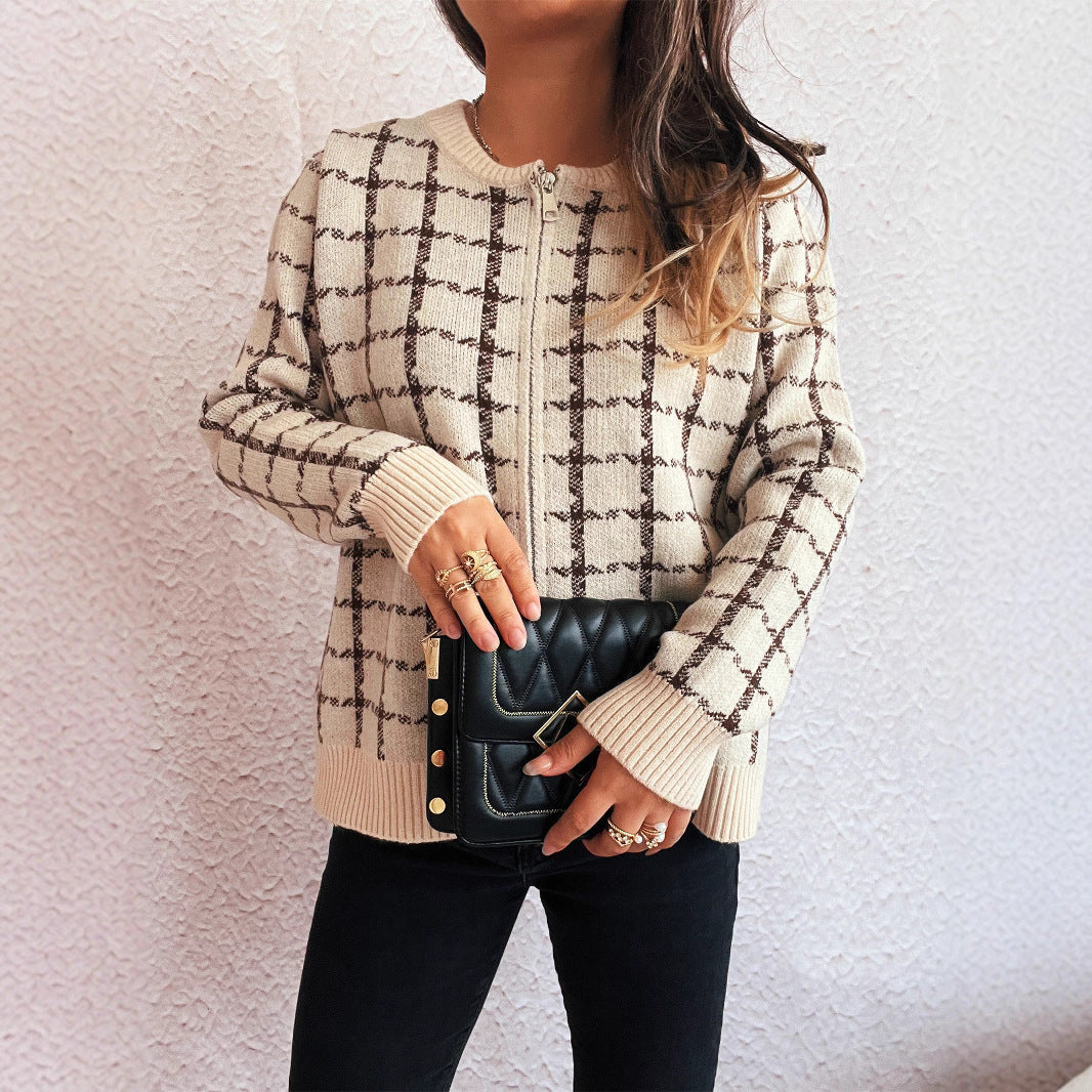 Drune | Cozy checked cardigan with pockets for everyday style