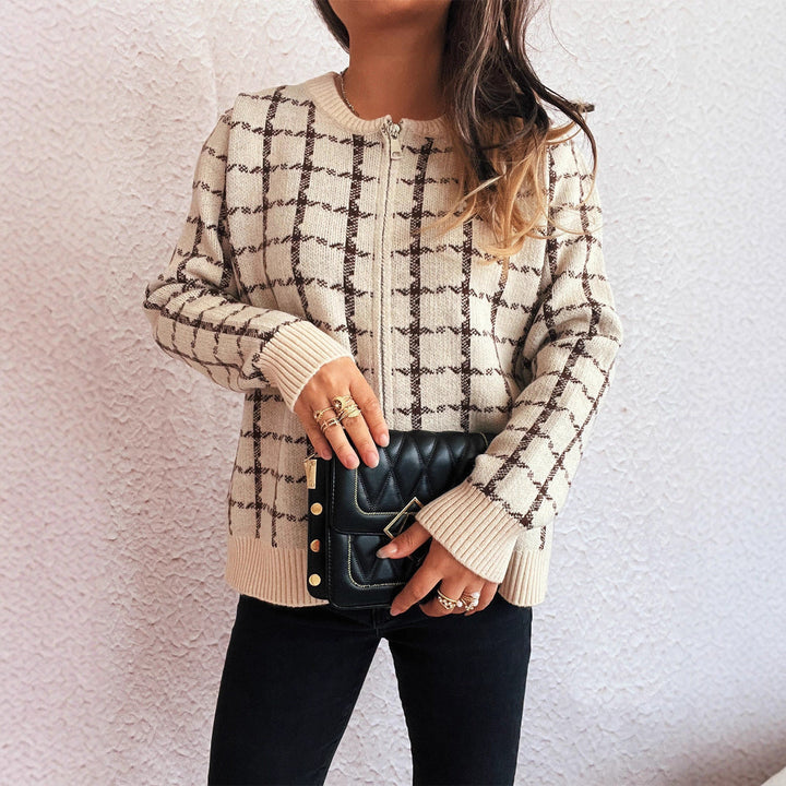 Drune | Cozy checked cardigan with pockets for everyday style