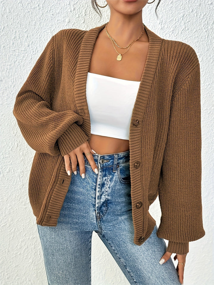 Drune | warmer Strickwaren-Woll-Sweater-Cardigan für Damen - Ideal für jede Jahreszeit