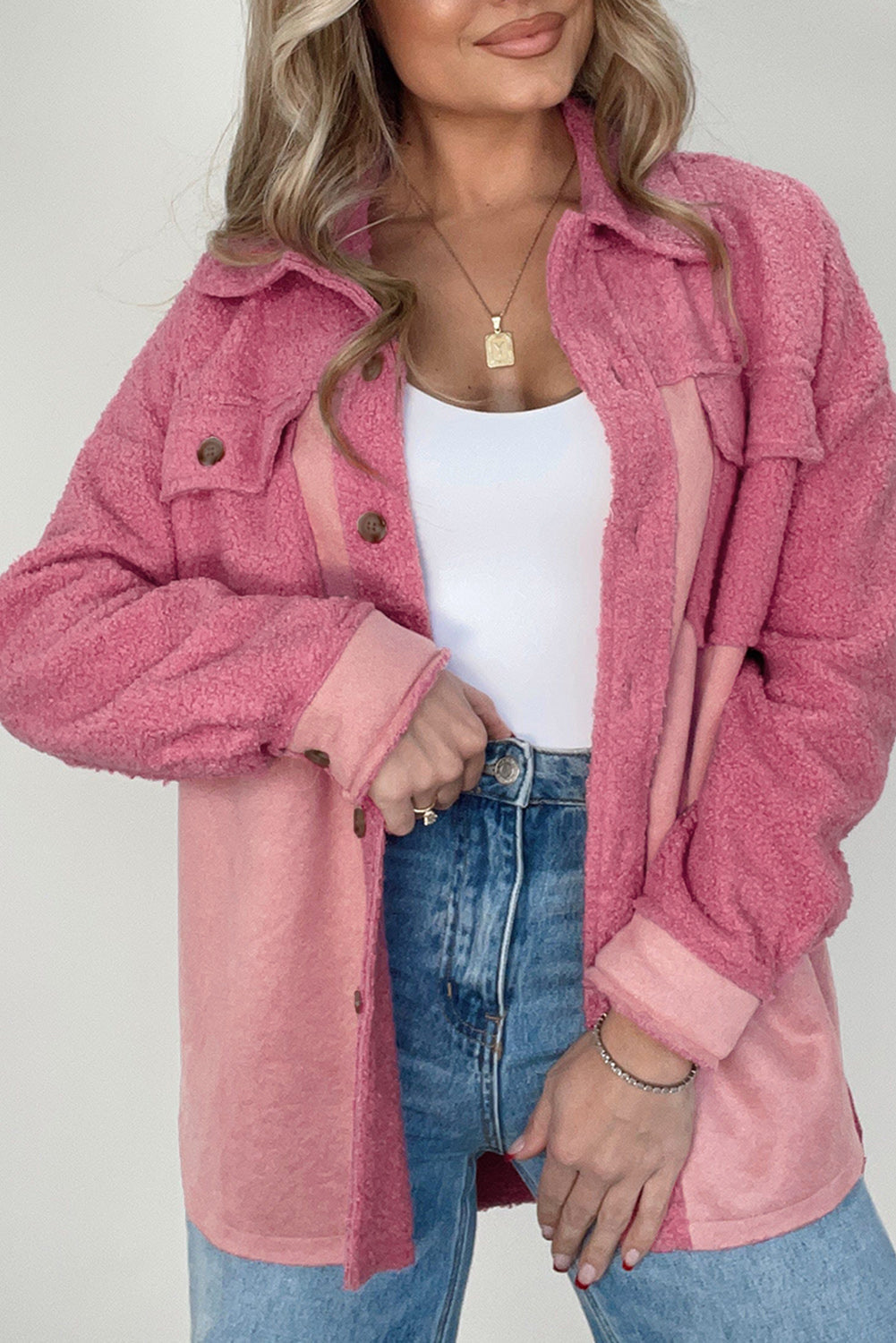 Drune | Weiche Hemdjacke mit Knöpfen Polyester Lässig und Trendy