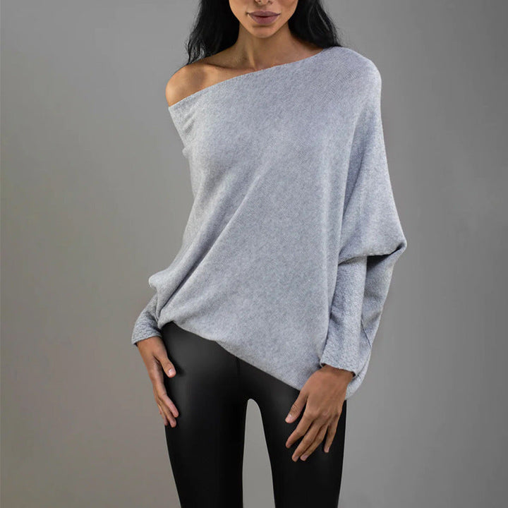 Drune | Cozy oversized knit sweater with a Carmen neckline
