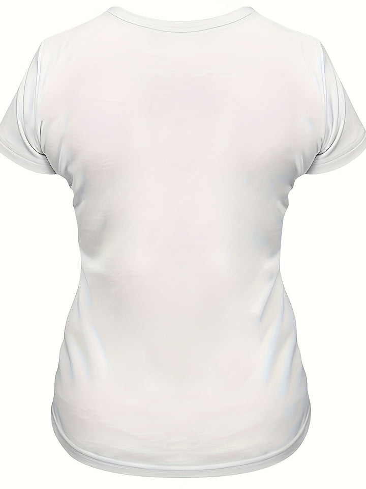Drune | Damen T-Shirt Sommershirt mit Hühnerdruck, Rundhalsausschnitt, Kurze Ärmel, Lässig und Komfortabel