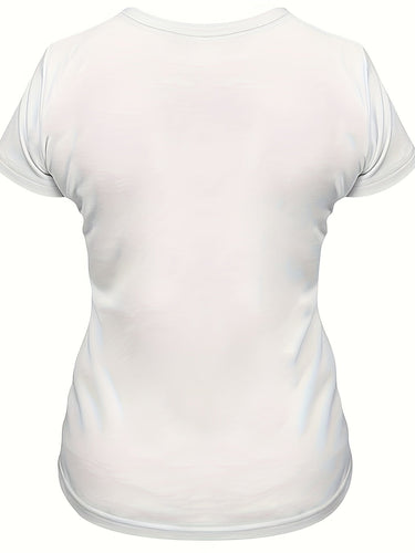 Drune | Damen T-Shirt Sommershirt mit Hühnerdruck, Rundhalsausschnitt, Kurze Ärmel, Lässig und Komfortabel